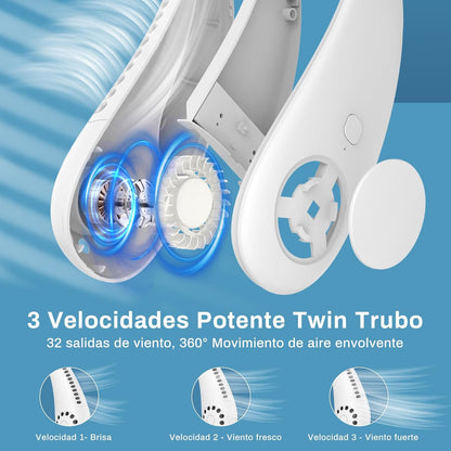 Ventilador de Cuello Portátil 360°