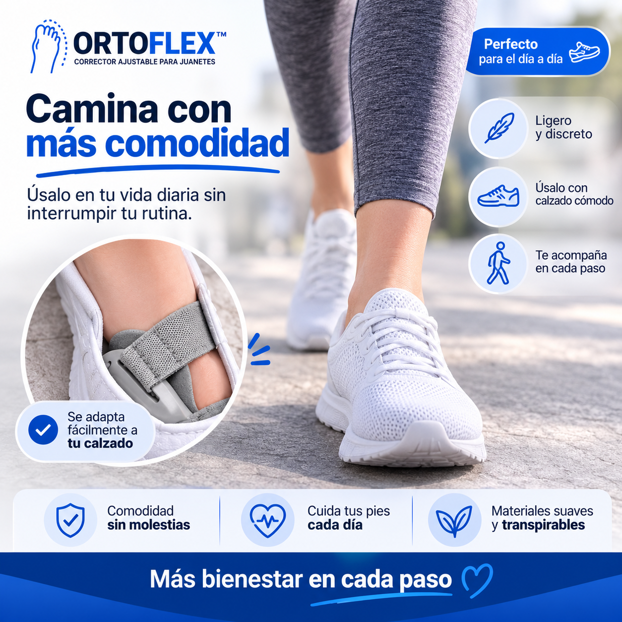 OrtoFlex™ | Corrector Ajustable para Juanetes 180°