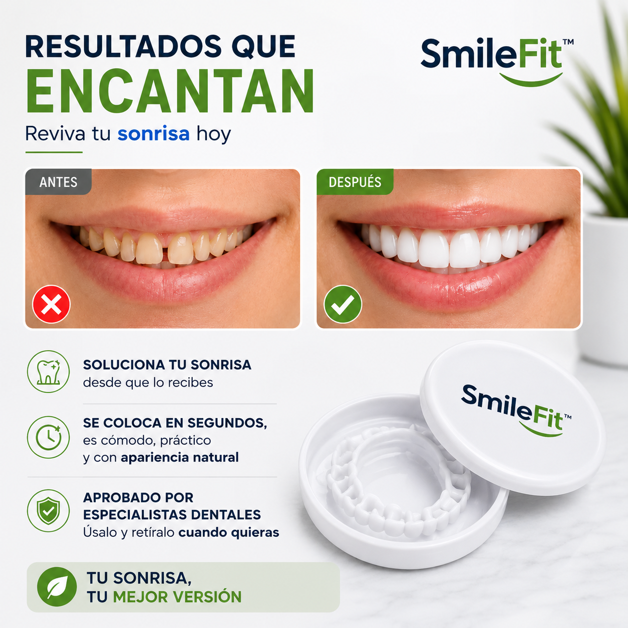 SmileFit™ CARILLAS DENTALES REMOVIBLES