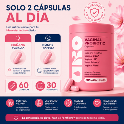 Probióticos Vaginales URO™ para Salud Íntima Femenina