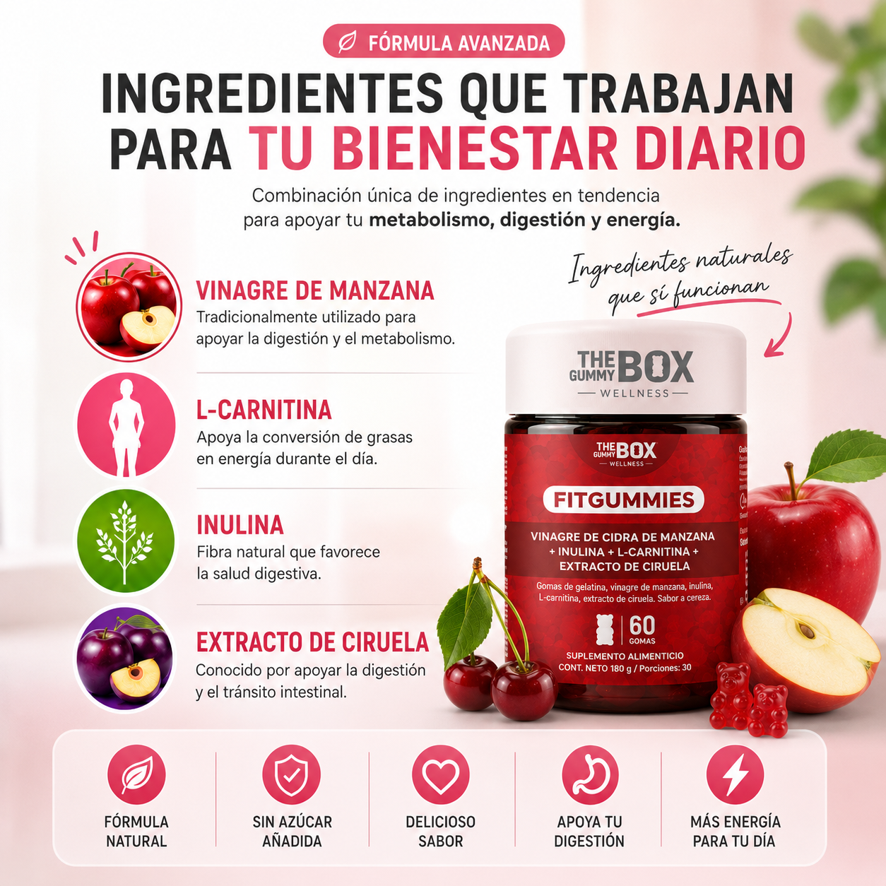 Gomitas de Vinagre de Manzana Nexel Slim Gummies™ para Control de Peso