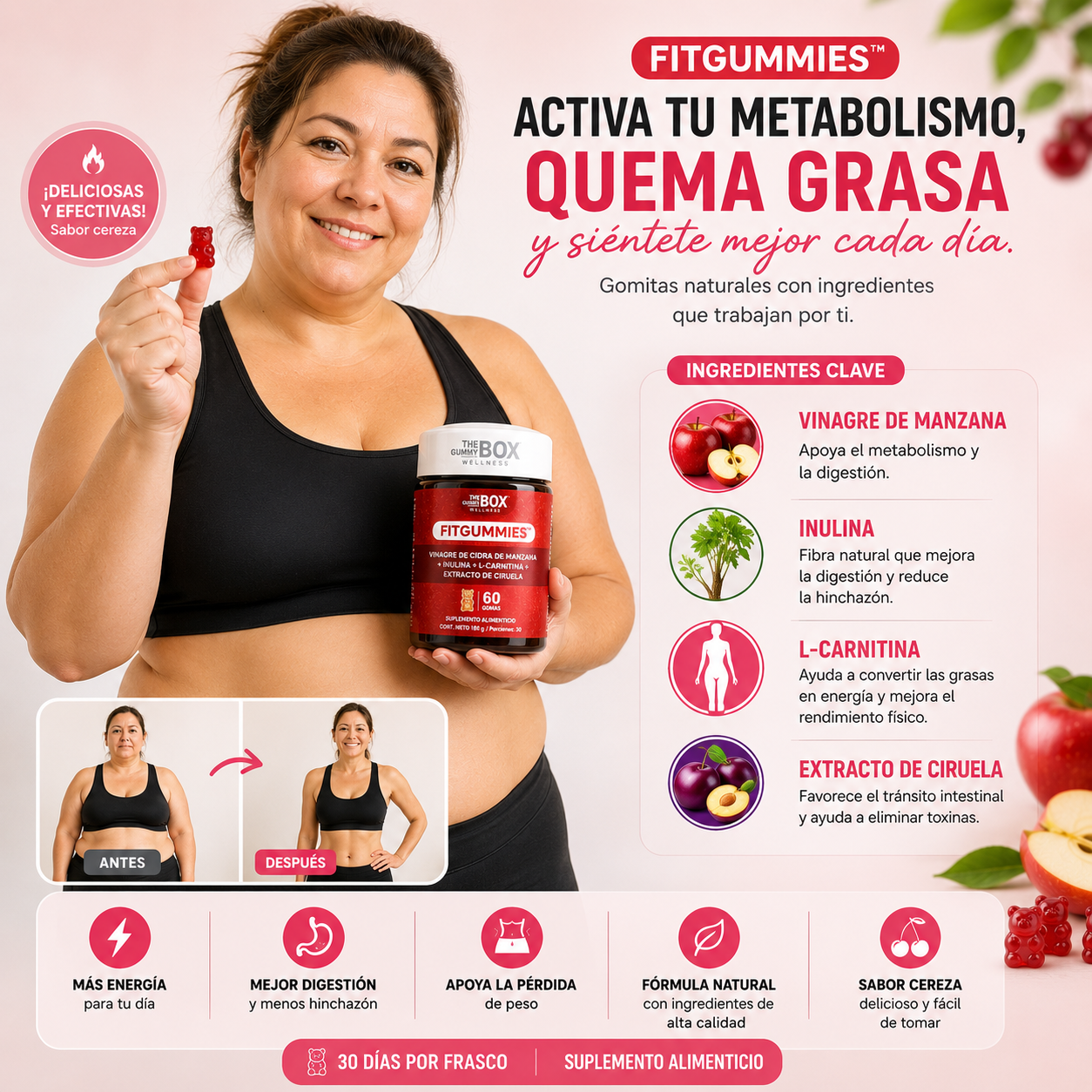 Gomitas de Vinagre de Manzana Nexel Slim Gummies™ para Control de Peso